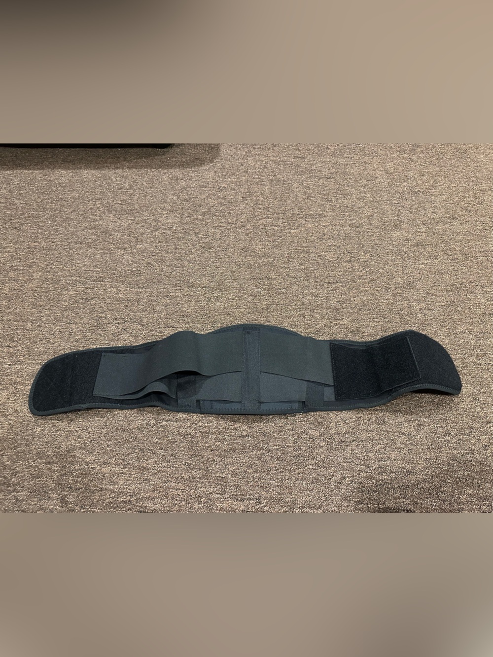 NWT! Black Men’s M Black Support Belt adjustable velcro Foam Padding
